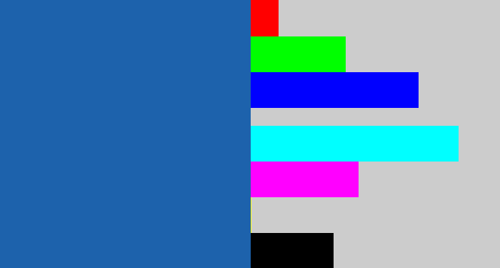 Hex color #1d62ac - mid blue