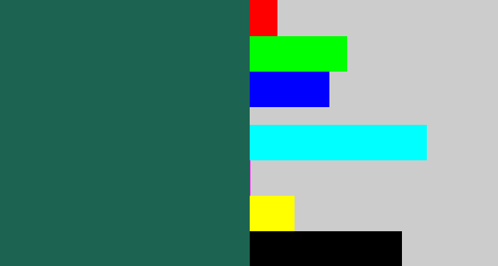Hex color #1d6351 - dark green blue