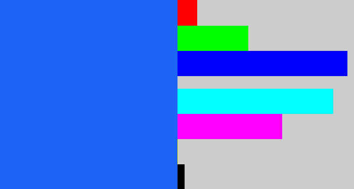 Hex color #1d65f6 - azul