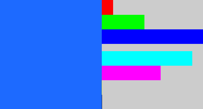 Hex color #1d6aff - clear blue