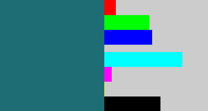 Hex color #1d6d75 - blue green