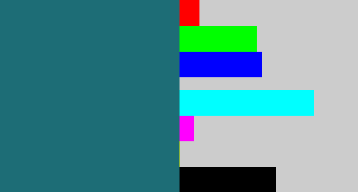 Hex color #1d6d76 - blue green
