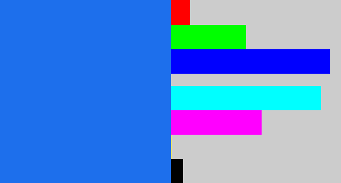 Hex color #1d6fec - azul