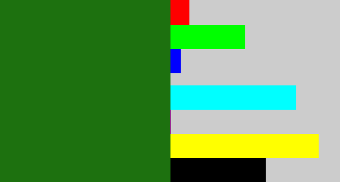 Hex color #1d710f - tree green