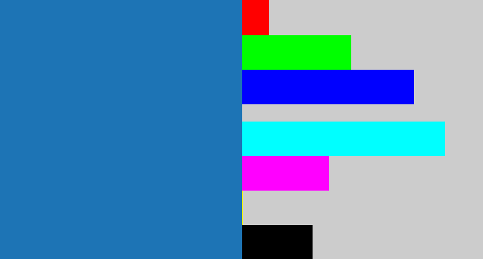 Hex color #1d74b5 - bluish