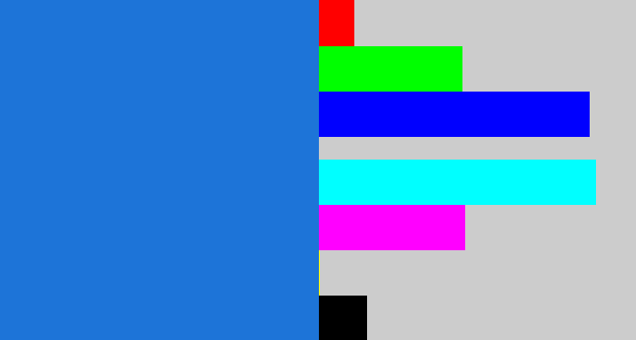 Hex color #1d74d8 - water blue