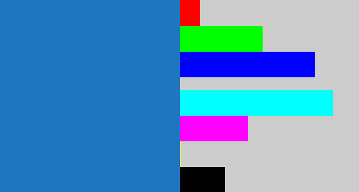 Hex color #1d76be - bluish