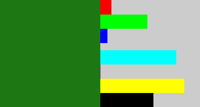 Hex color #1d7713 - tree green