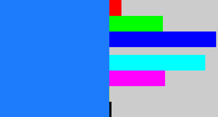 Hex color #1d7cfb - clear blue