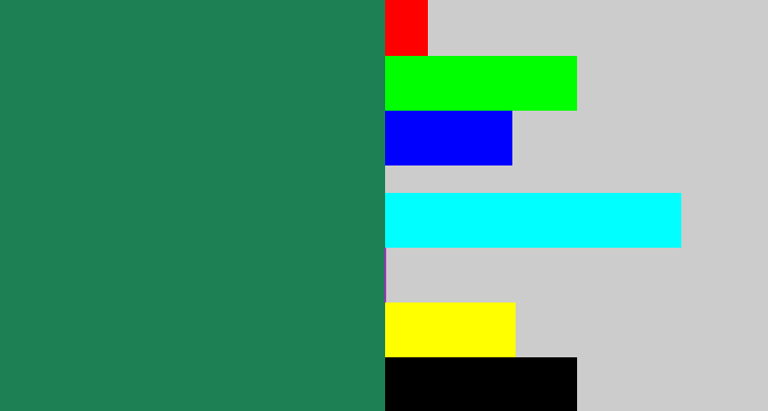 Hex color #1d7f54 - dark sea green