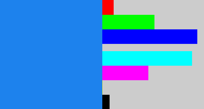 Hex color #1d82ed - clear blue