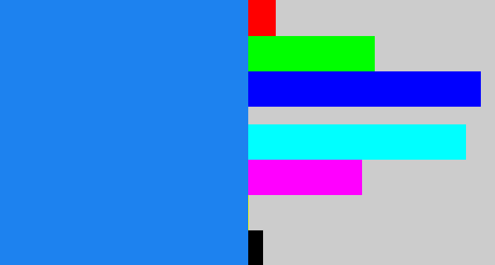 Hex color #1d82ef - clear blue
