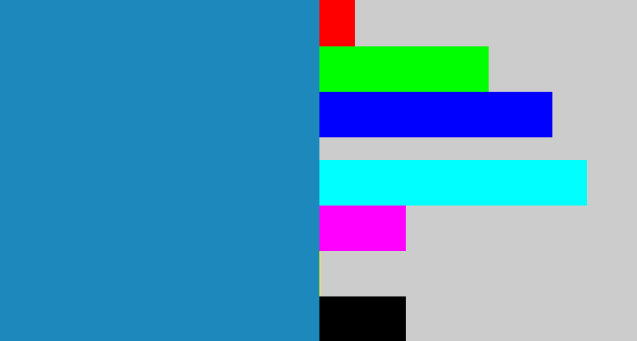Hex color #1d88bb - bluish