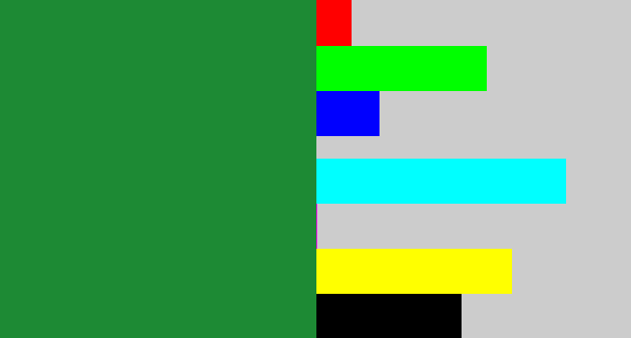 Hex color #1d8a34 - darkish green