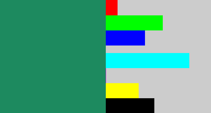 Hex color #1d8a5f - viridian