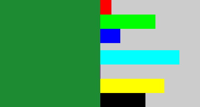 Hex color #1d8b32 - darkish green