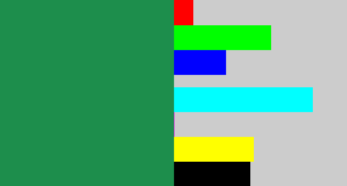 Hex color #1d8e4c - dark sea green