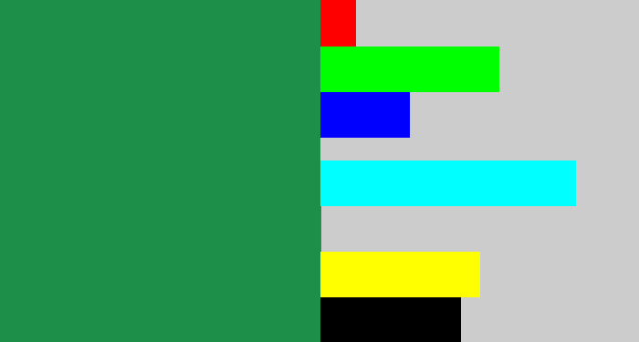 Hex color #1d8f48 - dark sea green