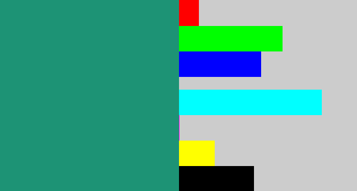 Hex color #1d9375 - viridian