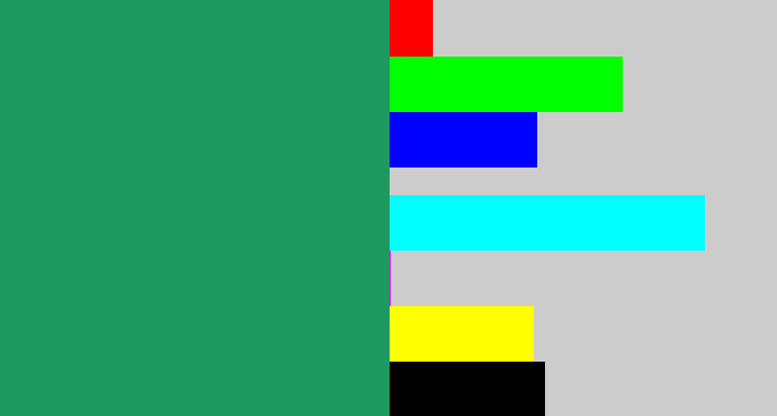 Hex color #1d9961 - viridian