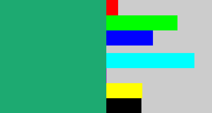 Hex color #1daa71 - jade