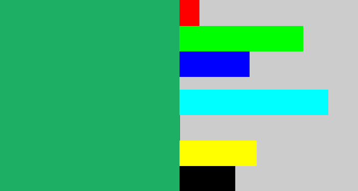 Hex color #1daf64 - jade green