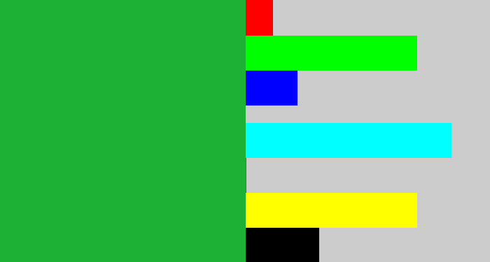 Hex color #1db235 - green