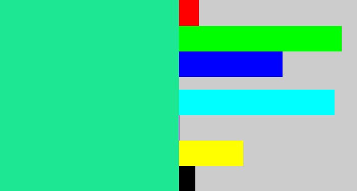 Hex color #1de793 - aqua green