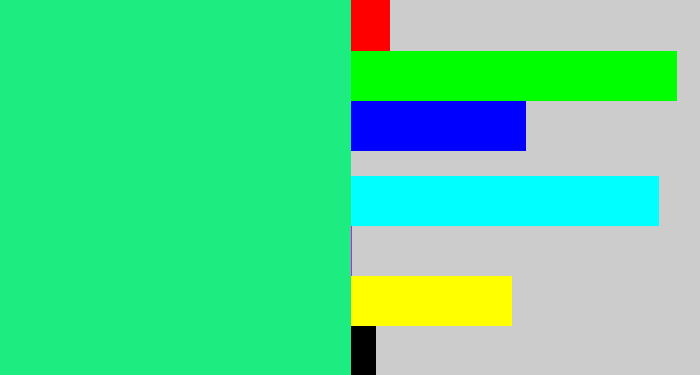 Hex color #1dec80 - wintergreen