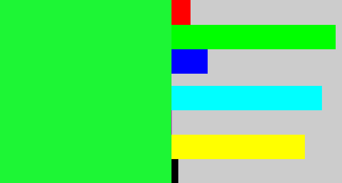 Hex color #1df635 - hot green