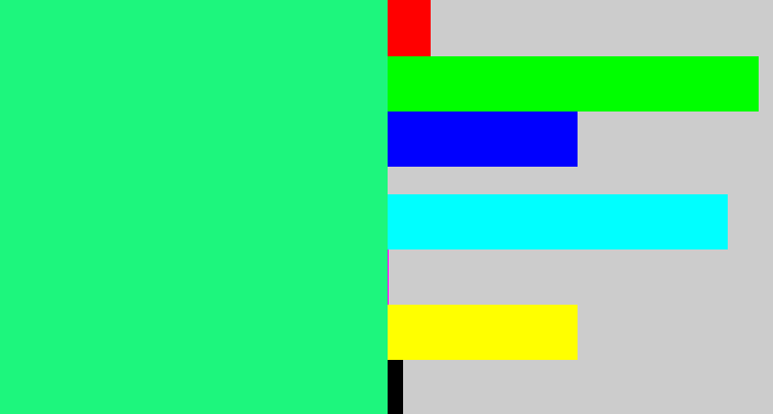 Hex color #1df67d - spearmint