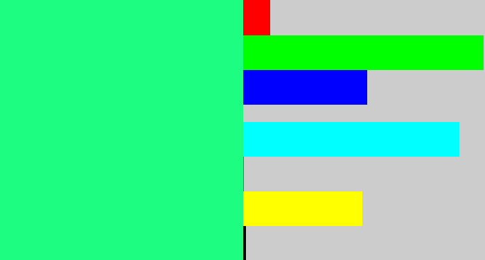 Hex color #1dfd82 - wintergreen