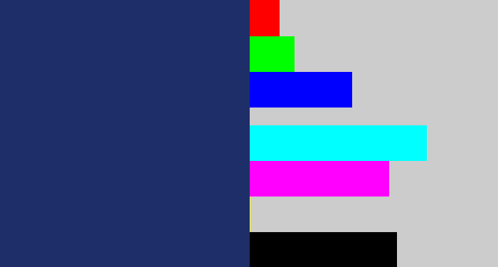Hex color #1e2e69 - dark slate blue