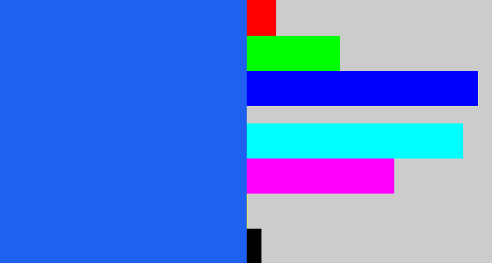 Hex color #1e60f0 - azul