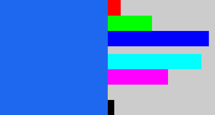 Hex color #1e68ef - azul