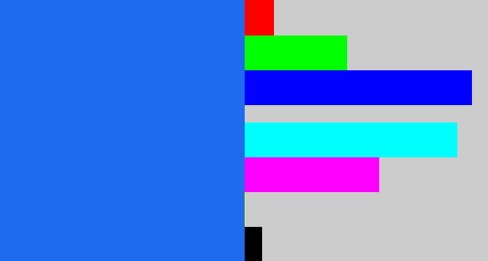 Hex color #1e6bed - azul