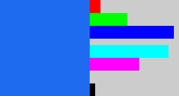 Hex color #1e6bf0 - azul