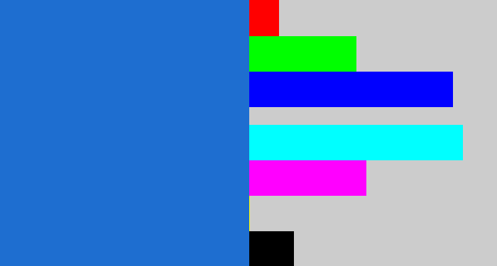 Hex color #1e6ed0 - bluish