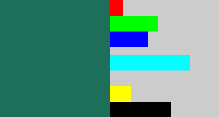 Hex color #1e6f5a - dark green blue