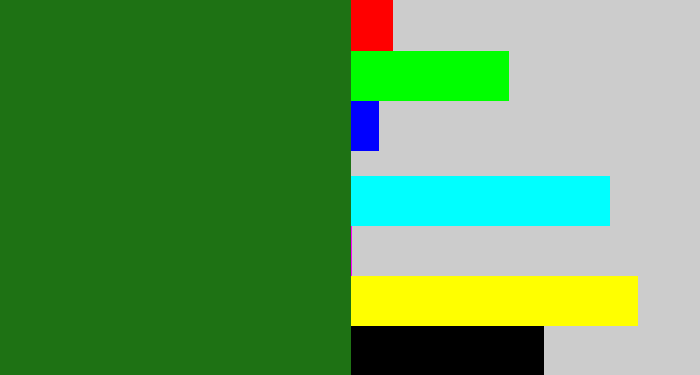 Hex color #1e7214 - tree green