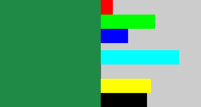 Hex color #1e8a45 - darkish green
