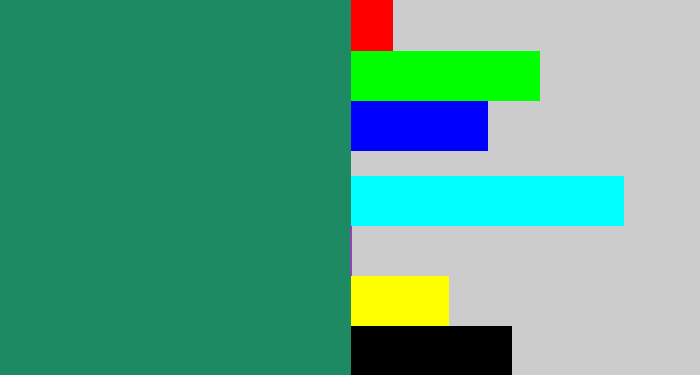 Hex color #1e8a64 - viridian