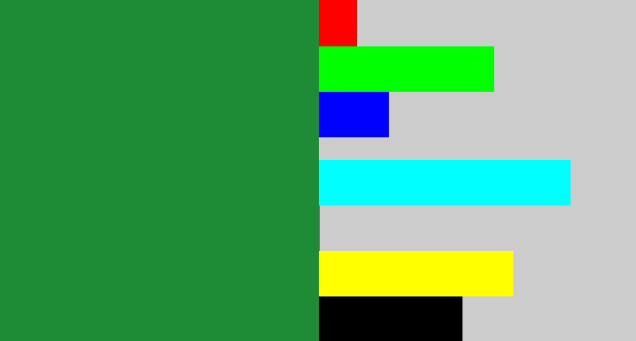 Hex color #1e8c37 - darkish green