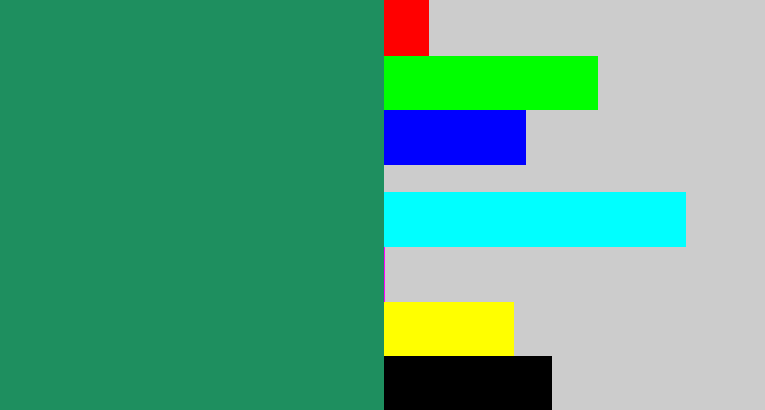 Hex color #1e8f5f - viridian