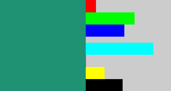Hex color #1e9272 - viridian