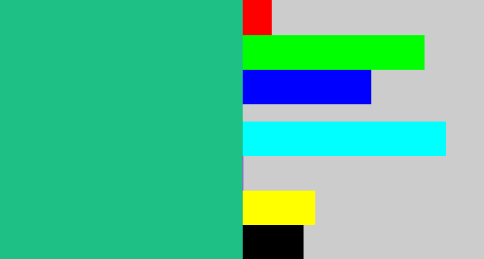Hex color #1ec086 - greenblue