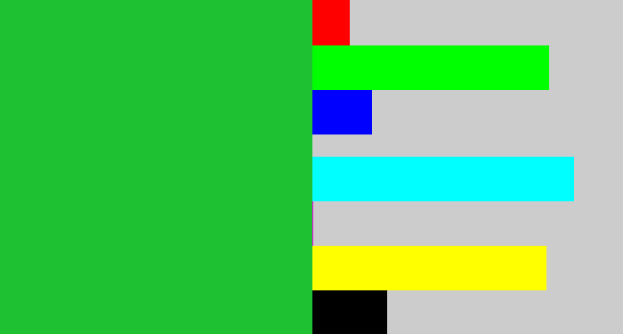 Hex color #1ec131 - green