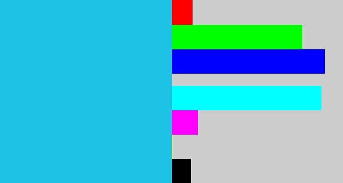 Hex color #1ec2e4 - aqua blue