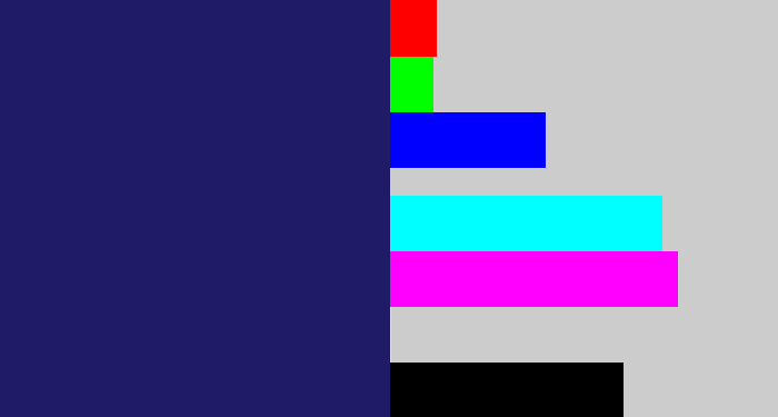 Hex color #1f1b66 - dark indigo