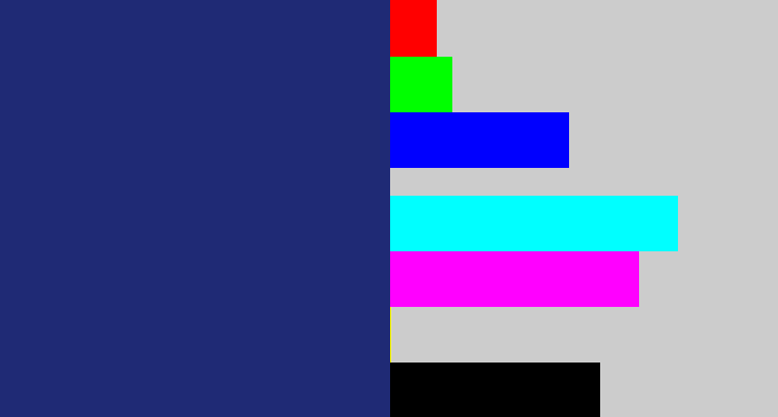 Hex color #1f2a75 - twilight blue
